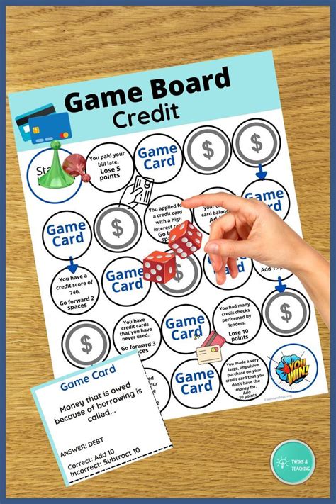 Financial Literacy Game Credit Cards Activity Life Skills Fcs