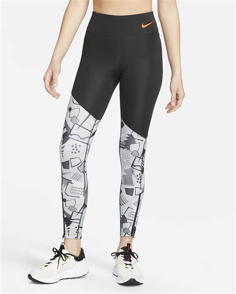 Nike Dri FIT Retro Run Women S 7 8 Mid Rise Running Leggings With