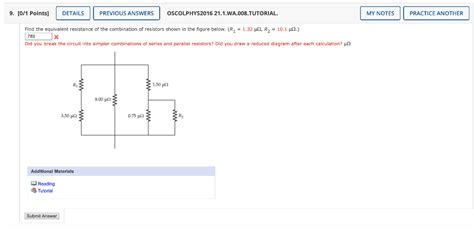 Solved Find The Equivalent Resistance Of The Combinatio