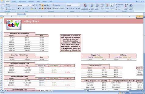 Ebay Spreadsheet Template Db Excel