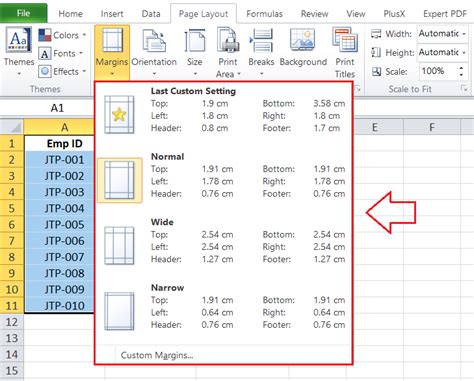 Excel Page Margins Setting Up Document Layout Free Online Tutorial