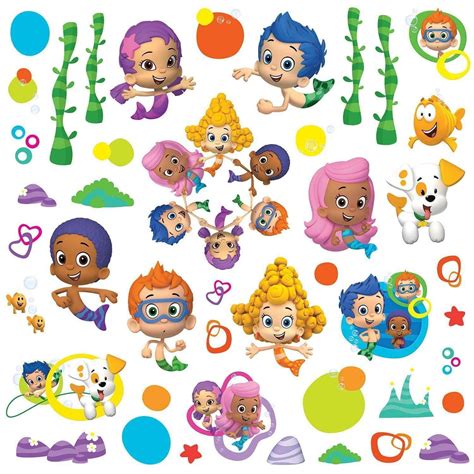 BUBBLE GUPPIES 44 BiG Wall Decals DEEMA GIL OONA Room Decor Stickers ...