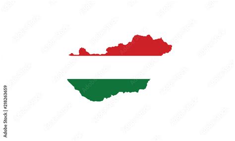 Hungary outline map country shape state borders Stock Vector | Adobe Stock