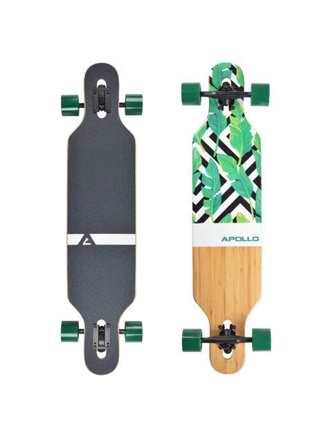 Apollo Twin Tip DT Longboard Flores in holz grün schwarz weiß