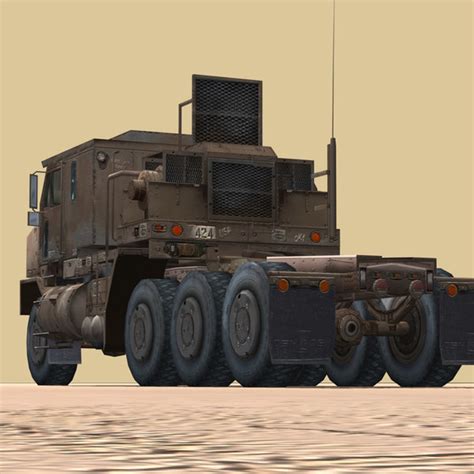 military truck oshkosh m1070 3d model