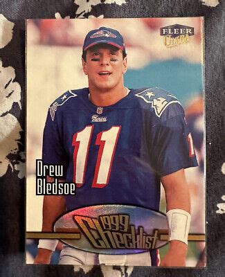 Fleer Ultra Football Patriots Drew Bledsoe Checklist Card Ebay