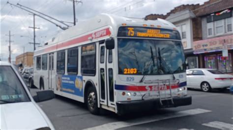 Septa Route 75 2008 New Flyer E40lfr 829 Ride Youtube