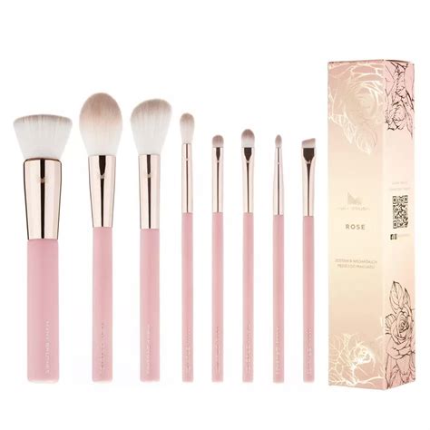 MANYBEAUTY Many Brushes Rose Zestaw 8 wegańskich pędzli do makijażu