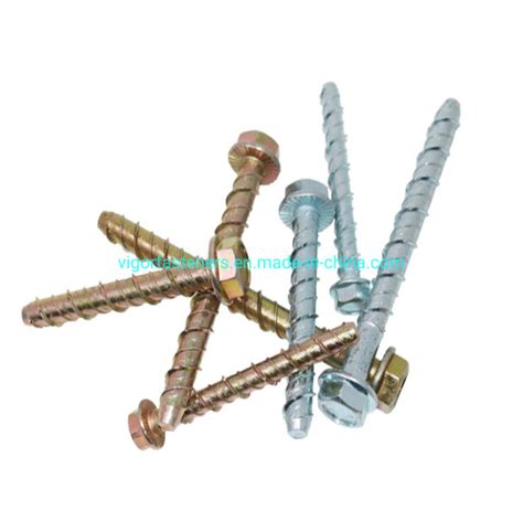 Hex Flange Head Masonry Screw Masonry Bolt Concrete Screw Anchor Bolt