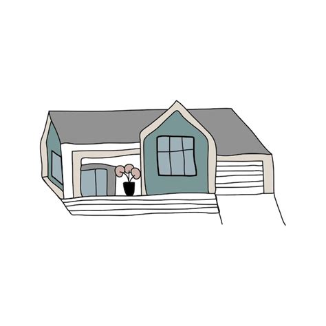 Premium Vector Hand Drawn Scandinavian House In Color In Doodle Style