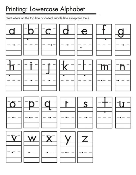 Practice Writing Lowercase Letter Worksheets 101 Activity