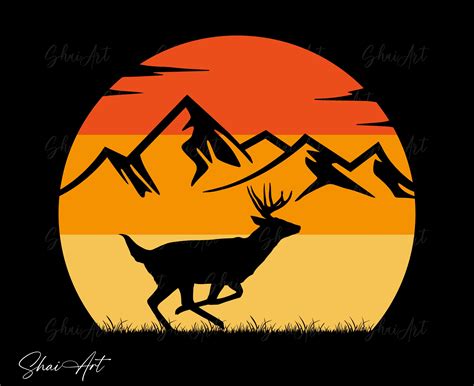 Deer Running Silhouette Svg Deer Svg Deer Hunting Svg Svg Png