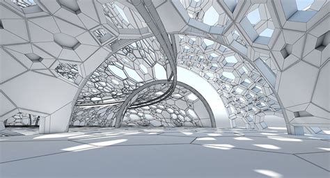 Futuristic Architectural Dome Interior 3d Model Cgtrader