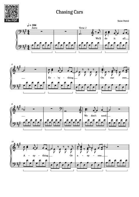 chasing cars the song 3