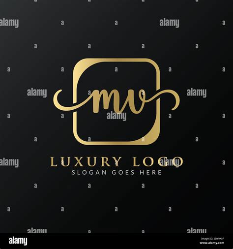 Initial MV letter Logo Design vector Template. Luxury Letter MV logo ...