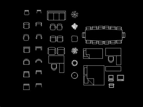 Mobilier de bureau dans Autocad en DWG 37 69 Ko Bibliothèque CAO