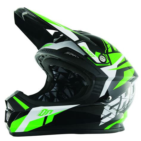 Casco De Motocross Shot Outlet Furious Squad Verde Cascos Off