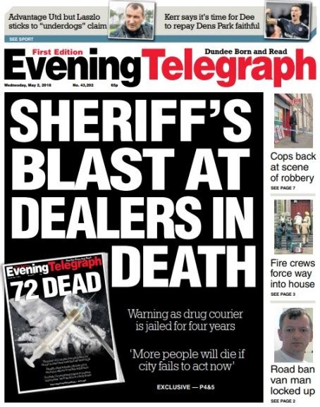 Evening Telegraph Reveals Dundee Drug Deaths At All Time High