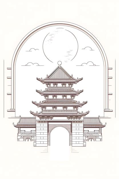 Premium AI Image | Design of Moon Gate Frame Showcasing a Circular Moon ...