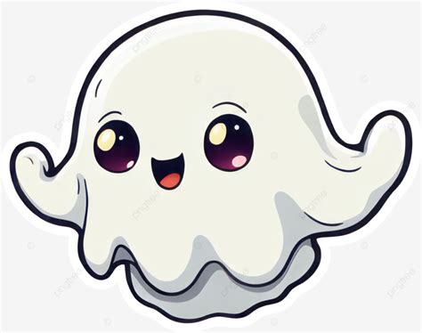 Cute Halloween Ghost Sticker Design Ghost Halloween Sticker Png