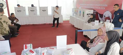 KPU Langkat Simulasi Pemungutan Dan Penghitungan Suara Pemilu 2024 Plt