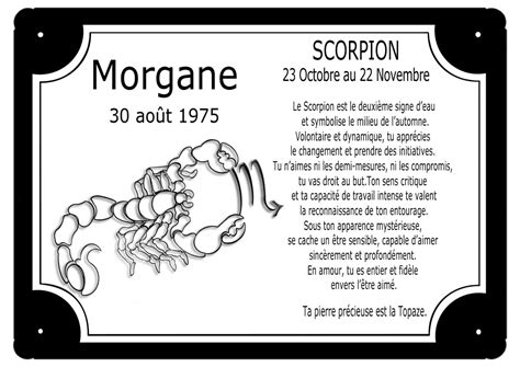 Cadre Signe Zodiaque Scorpion Personnalis Zodiaque Scorpion