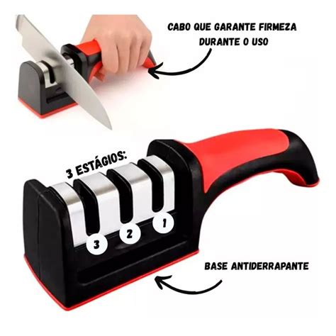 Como Usar O Afiador De Facas - Afiador Amolador De Facas Manual De Fácil Manuseio E Seguro