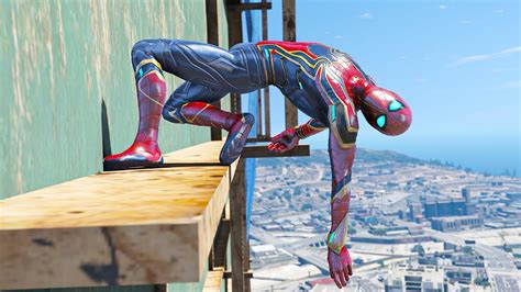 GTA 5 Iron Spiderman Falling Off Highest Buildings Episode 04