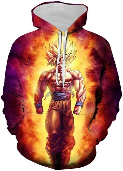 lanying Japon Anime Hoodies Hommes Dragon Ball Z Pocket Sweats À