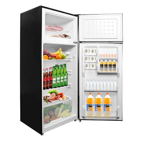 CARSTY Double Door Mini Refrigerator, Black, 7.7 cu ft - Walmart.com