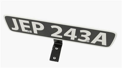 Retro Car License Plate V1 3D Model TurboSquid 2030794