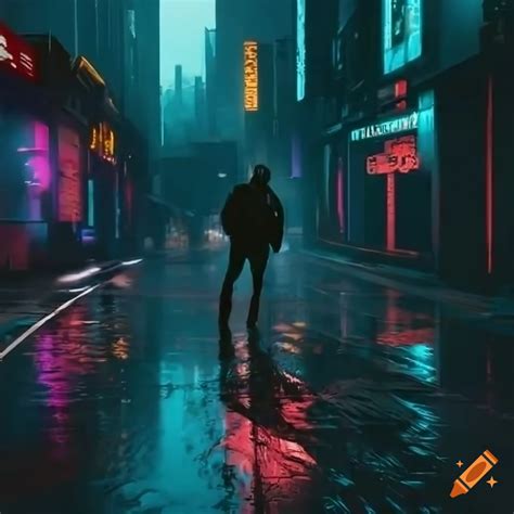 Cyberpunk City With Neon Lights