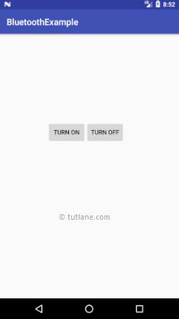 Android Bluetooth Turn ON or OFF with Examples - Tutlane