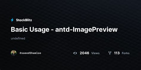 Basic Usage Antd ImagePreview StackBlitz