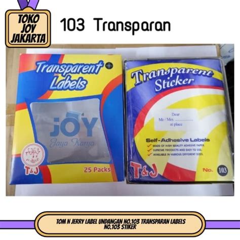 Jual TOM N JERRY LABEL UNDANGAN NO 103 TRANSPARAN LABELS N0 103 STIKER