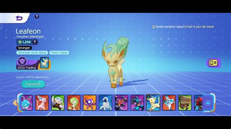 Pokemon Unite Mobile Gameplay Leafeon Speedster Youtube