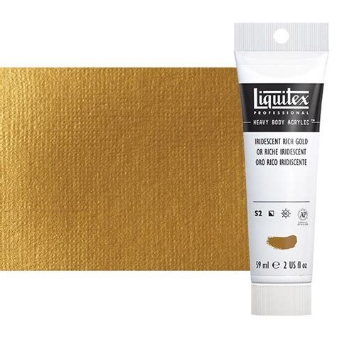 Liquitex Heavy Body Acrylic Iridescent Rich Gold 2oz Tube Jerry S