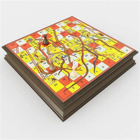 Snakes And Ladders Board Game D Model Turbosquid