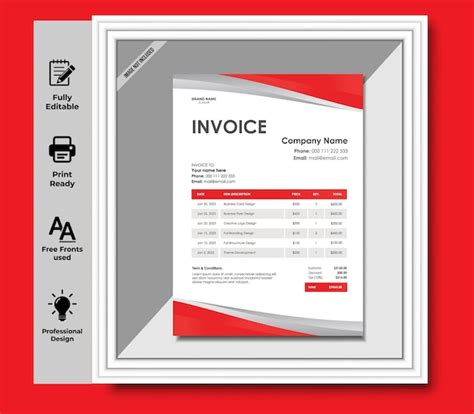 Premium Vector Minimal Corporate Business Invoice Design Template