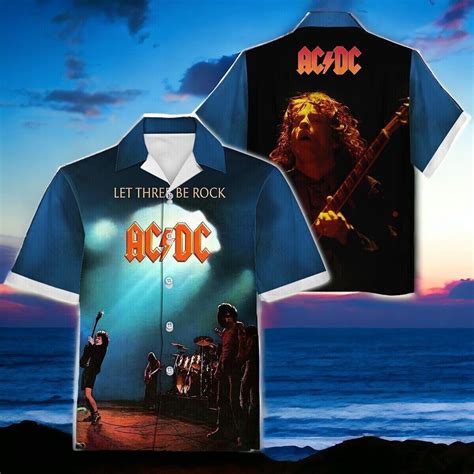 Acdc Let There Be Rock Hawaiian Shirt Rockaloha