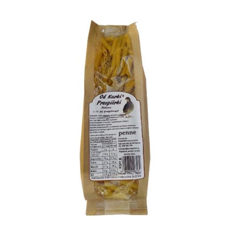 Od Kurki Przepiórki Makaron Z 12 Jaj Przepiórczych PENNE 250g Kultura