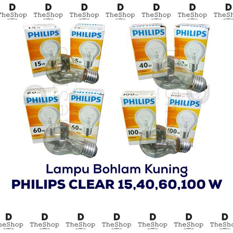 Jual Lampu Bohlam Pijar Bulat Philips Incandescent Clear