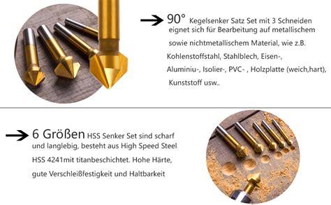 Laoye Tlg Kegelsenker Satz Set Hss Senker Mit Automatik Center