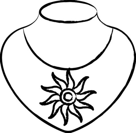 Ilustración vectorial dibujada a mano de un collar Vector Premium