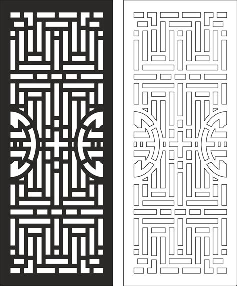 Carved Wood Partition Design Vector Free Vector Dezin Info