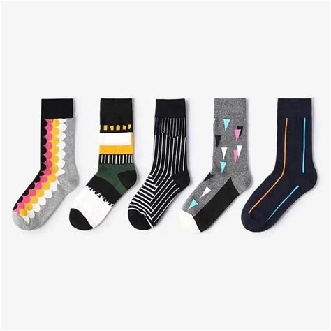 Buy Cool Geometric Pattern Women Socks Hip Hop Crew