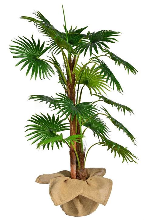 Vintage Home Artificial Faux 48 Tall Fan Palm Tree With Eco Paper