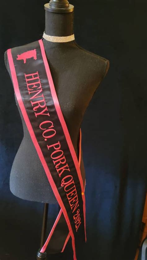 Custom Embroidered Sashes Pageanthomecoming Etsy