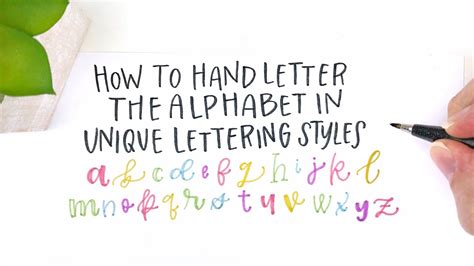 Hand Lettering Styles Alphabet