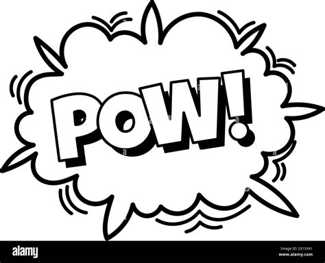 Pow Comic Bubble Sound Dialogue Speech Bubbles With Word Pop Art